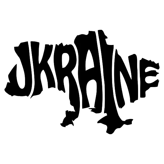 Вінілова наклейка на авто — Карта України