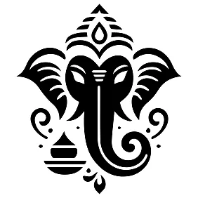 Вінілова наклейка Ганеша — індійський силует слона