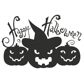 Виниловая наклейка — Happy Halloween 🎃 Тыквы
