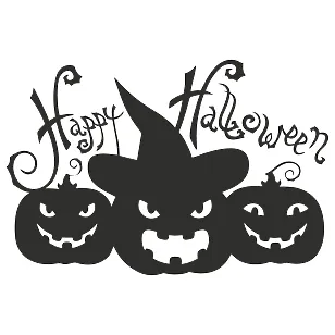 Вінілова наклейка — Happy Halloween 🎃 Гарбузи