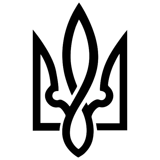 Вінілова наклейка на авто — Тризуб України