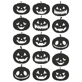 Набор виниловых наклеек – Тыквы на Хэллоуин 🎃 Halloween Pumpkins