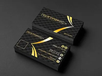 Визитки с фольгированием золотом — премиальный акцент вашего бренда