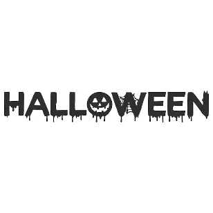 Вінілова наклейка — Halloween напис 🎃👻