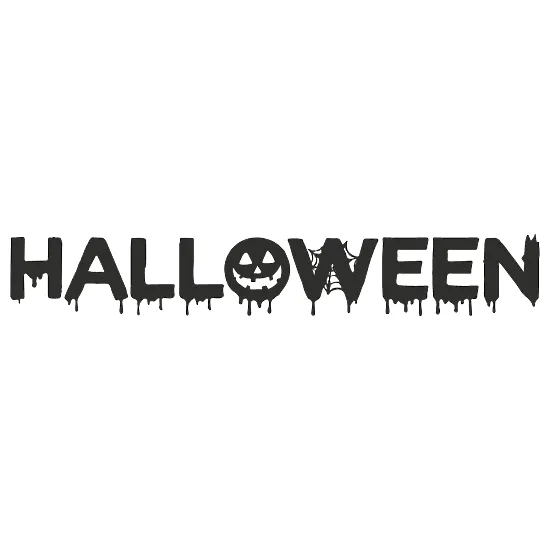 Вінілова наклейка — Halloween напис 🎃👻
