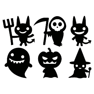 Набір вінілових наклейок — Монстрики на Хелловін 🎃