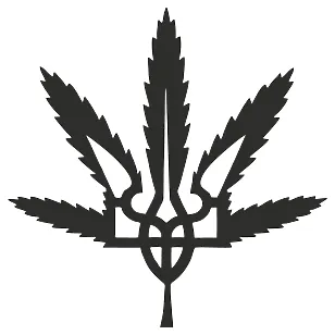 Виниловая наклейка — Тризуб Ganja Style