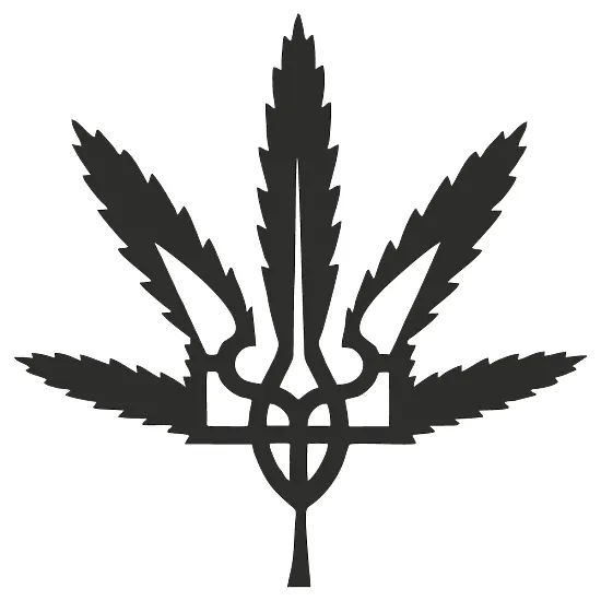 Виниловая наклейка — Тризуб Ganja Style