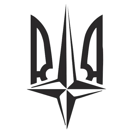 Виниловая наклейка «НАТО в дом» — Герб Украины + символ НАТО