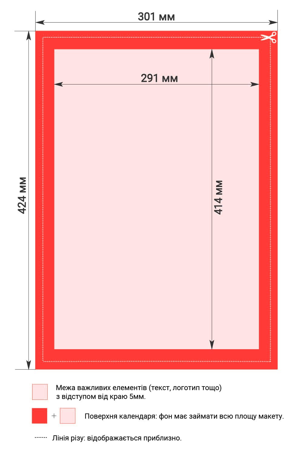 Вимоги до макетів календарів-плакатів