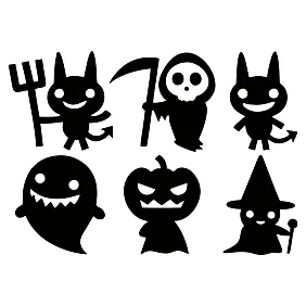 Набор виниловых наклеек — Монстрики на Хэллоуин 🎃