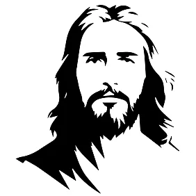 Вінілова наклейка — Силует Ісуса Христа