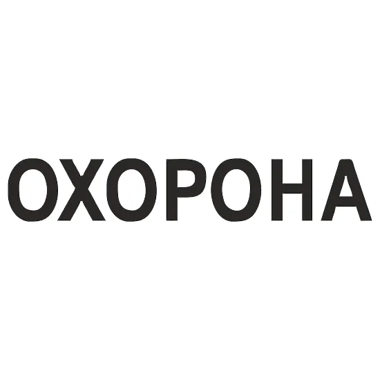 Виниловая наклейка «ОХРАНА» на автомобиль
