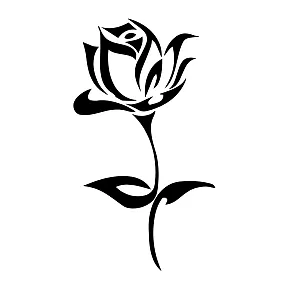Виниловая наклейка - роза, силуэт цветка