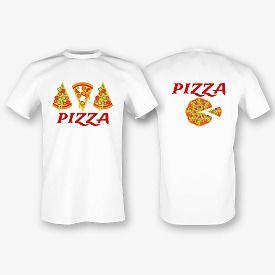 Шаблон футболки з принтом піци
