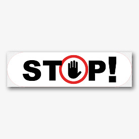 Безкоштовний шаблон овальної наклейки "Stop"