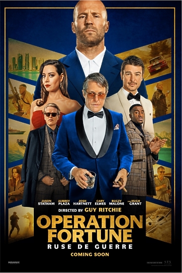 Купить золото-голубой постер фильма "Operation Fortune: Ruse de guerre" с Джейсоном Стейтемом