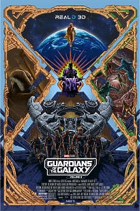 Купить яркий космический постер с персонажами Guardians of the Galaxy