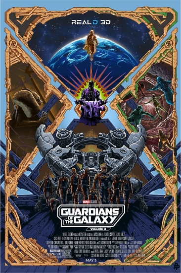 Купить яркий космический постер с персонажами Guardians of the Galaxy
