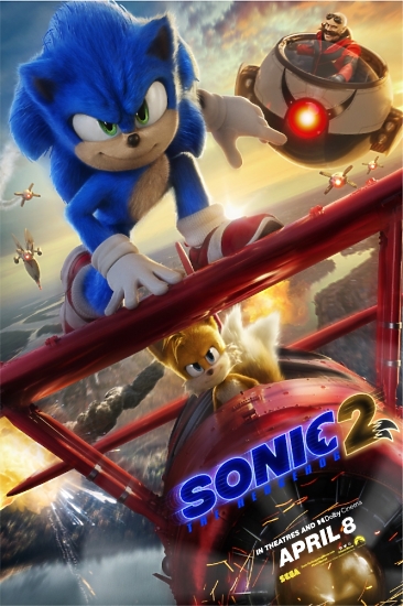 Купить яркий синий постер Ежа Соника 2 и его друзей в главной роли из Sonic the Hedgehog 2 - захватывающие приключения для фанатов мультфильма и видеоигры