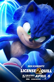 Купить яркий синий постер "Еж Соник 2" из Sonic the Hedgehog 2 - увлекательные приключения любимого ежа Соника и его друзей
