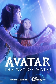 Захоплюючий постер кіносеріалу "Avatar: The Way of Water" | Disney Movies - дивовижний світ та атмосфера із персонажами цього касового фільму у яскравій прикрасі для інтер'єру.