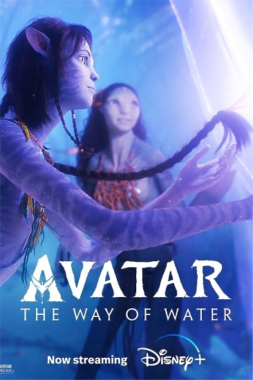 Захоплюючий постер кіносеріалу "Avatar: The Way of Water" | Disney Movies - дивовижний світ та атмосфера із персонажами цього касового фільму у яскравій прикрасі для інтер'єру.