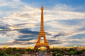 Романтический постер "Эйфелева башня, Париж, Франция"