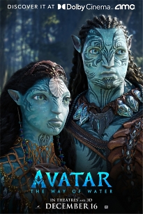 Постер кіносеріалу "Avatar: Шлях води" - Кліфф Кертіс (Цирея) у крупному плані