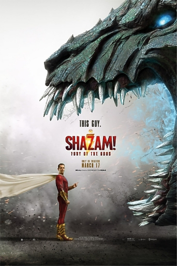 Купить постер "Шазам! Ярость Богов" с Захари Ливай Пью и драконом