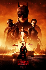 Яскравий золотий постер фільму "Бетмен" (Batman 2022) з акторами на постері - ідеальний декор для вашого інтер'єру