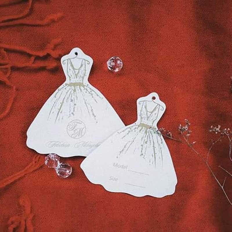 ніжні бірки для весільних суконіь вирізані плотером по вашому індивідуальному дизайну